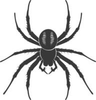 ai generado silueta araña animal negro color solamente vector