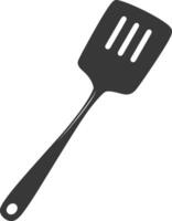 AI generated Silhouette Spatula Cooking Tool black color only vector