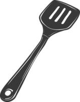 AI generated Silhouette Spatula Cooking Tool black color only vector