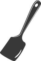 AI generated Silhouette Spatula Cooking Tool black color only vector