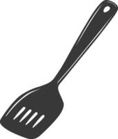 AI generated Silhouette Spatula Cooking Tool black color only vector