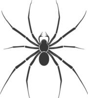 ai generado silueta araña animal negro color solamente vector