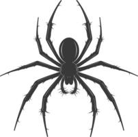 AI generated Silhouette spider animal black color only vector