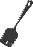 AI generated Silhouette Spatula Cooking Tool black color only vector