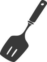 AI generated Silhouette Spatula Cooking Tool black color only vector