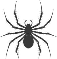 ai generado silueta araña animal negro color solamente vector