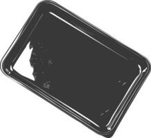 AI generated Silhouette Sheet Pan black color only vector