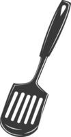 AI generated Silhouette Spatula Cooking Tool black color only vector