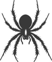 ai generado silueta araña animal negro color solamente vector