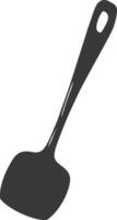 AI generated Silhouette Spatula Cooking Tool black color only vector