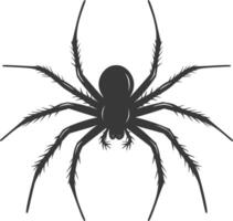 AI generated Silhouette spider animal black color only vector