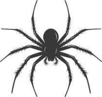 AI generated Silhouette spider animal black color only vector