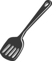 AI generated Silhouette Spatula Cooking Tool black color only vector