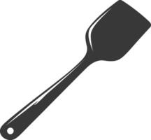 AI generated Silhouette Spatula Cooking Tool black color only vector