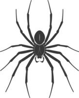 AI generated Silhouette spider animal black color only vector