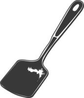 AI generated Silhouette Spatula Cooking Tool black color only vector