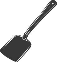 AI generated Silhouette Spatula Cooking Tool black color only vector