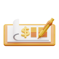 3d illustration bankcheck png