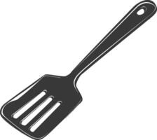AI generated Silhouette Spatula Cooking Tool black color only vector