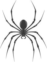 ai generado silueta araña animal negro color solamente vector