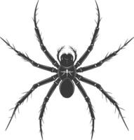 ai generado silueta araña animal negro color solamente vector