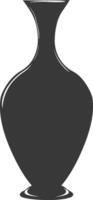 AI generated Silhouette Scandinavian Unique Vase black color only vector