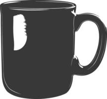 AI generated Silhouette Scandinavian Unique Mug black color only vector