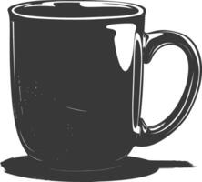 AI generated Silhouette Scandinavian Unique Mug black color only vector