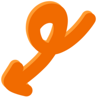 Orange arrow element png