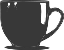 AI generated Silhouette Scandinavian Unique Mug black color only vector