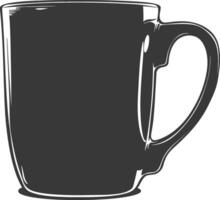 AI generated Silhouette Scandinavian Unique Mug black color only vector