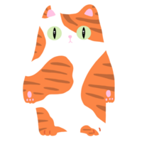 Cute Orange Tabby Cat Mascot Character Kawaii Cartoon illustration Cute Cat Cat Sticker Cute Element png