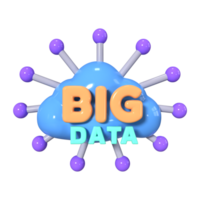 Big Data 3D Illustration Icon png