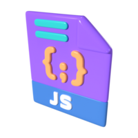 javascript file 3d illustrazione icona png