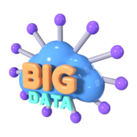 Big Data 3D Illustration Icon png