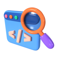 Inspect Element 3D Illustration Icon png