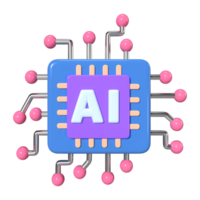 Machine Learning 3D Illustration Icon png