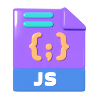 javascript fichier 3d illustration icône png