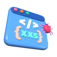 XSS 3D Illustration Icon png