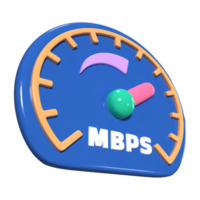 Internet velocidad 3d ilustración icono png