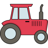 Tractor Illustration Isolated PNG