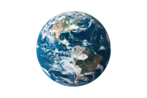 AI generated Realistic earth planet isolated image png