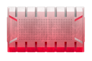 texturizado perforado rojo metálico ciencia fi panel png