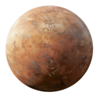 AI generated Realistic mars planet isolated image png