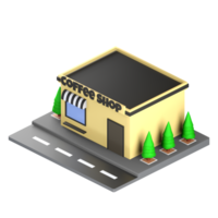 3D illustration of a building and architecture concept. Object on a transparent background png