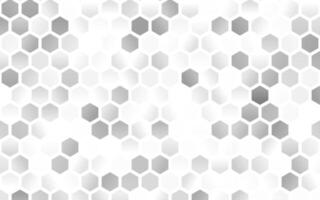 diseño vectorial gris plateado claro con formas hexagonales. vector