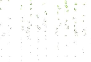 Light Green vector backdrop with music notes.