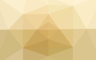 Light Yellow, Orange vector shining triangular background.