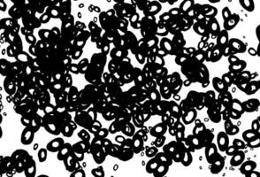 Black and white vector pattern with spheres.