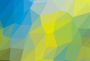 Light Blue, Yellow vector shining triangular pattern.